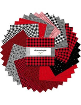 Essential Gems By Wilmington Prints - I'm A Lumberjack - 5 Karat Gems/Charm Pack