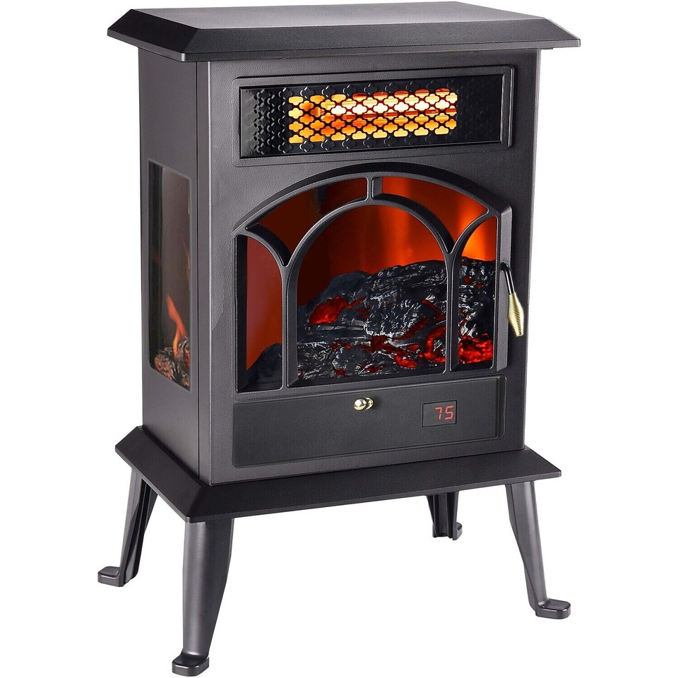 Lifesmart Electric Infrared Top Vent Stove Heater 5118 BTU Black