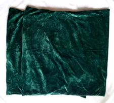 PHF  Euro Sham Pillowcases Velvet 2/pcs dark Green Color Size 26"x 26"-New