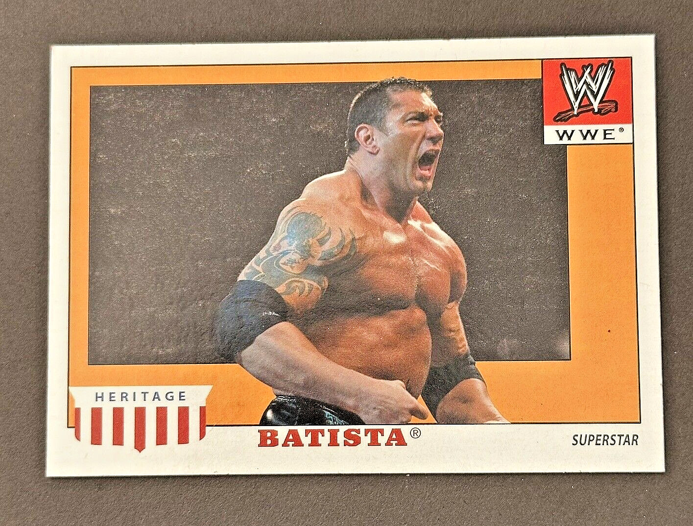 2008 Topps Heritage IV  Batista #4 WWE - The Animal Unleashed!