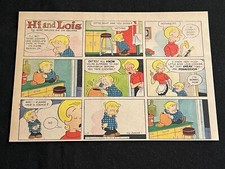 #TH03a HI AND LOIS by Mort Walker Sunday Tabloid Half Page Strip January 11 1970