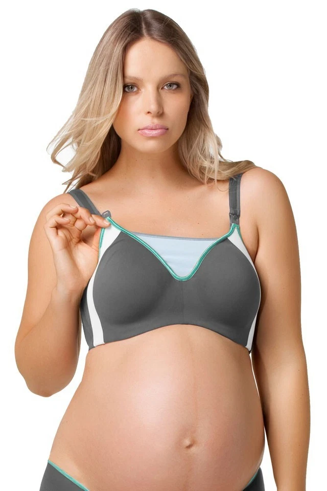 Cake Lemon Zest Flexi Wire High Impact Sports Maternity & Nursing Bra US 32 C - Image 2 of 4