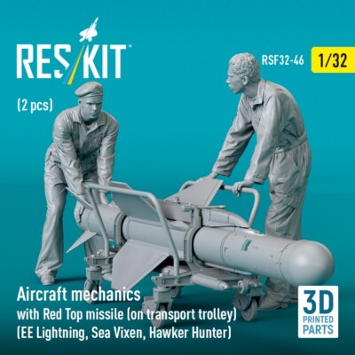 Reskit RSF32-0046 Aircraft mechanics w/ Red Top missile (on