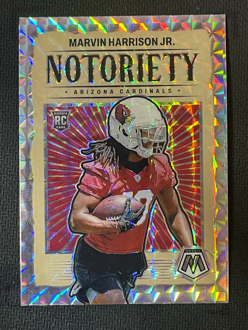 2024 Panini Mosaic Marvin Harrison Jr. #22 Notoriety Silver Mosaic RC Rookie JP