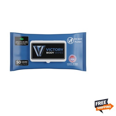 Natural Body Wipes 7x7 Eucalyptus Tea Tree Post-Workout Travel Hygiene