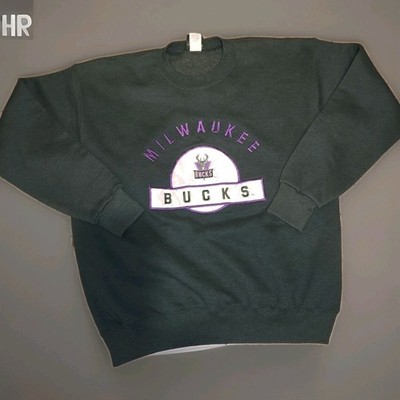 Vintage Milwaukee Bucks Nutmeg Mills Crewneck Sweatshirt USA 90s NBA L
