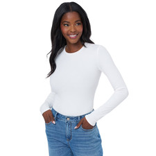 Edited by Remi Bader Women's Long Sleeve Bodysuit Size XL White