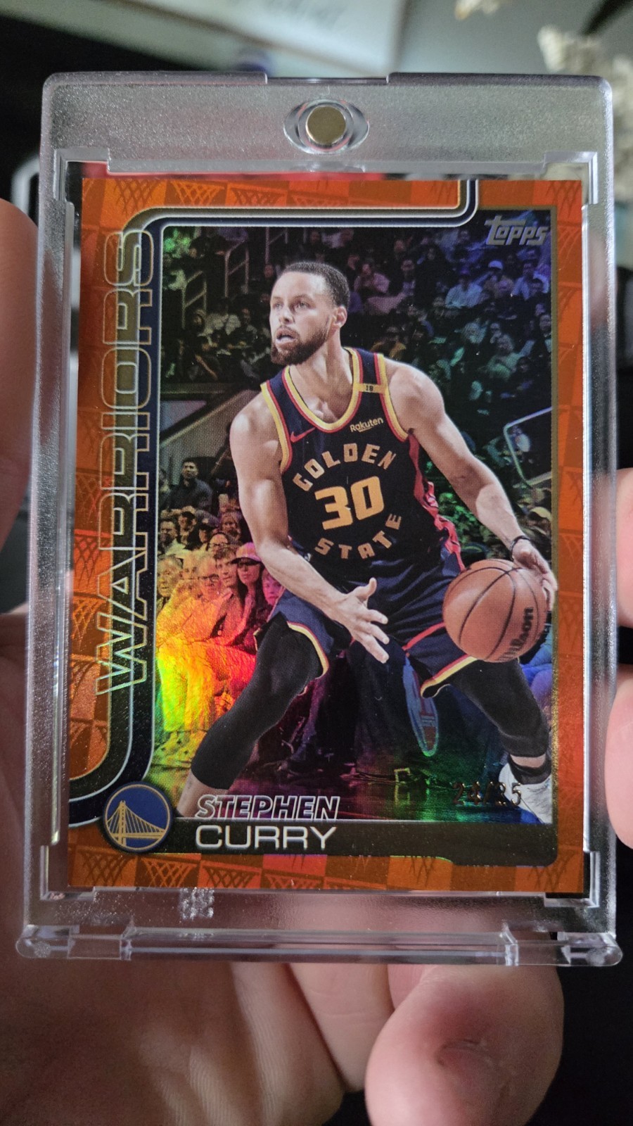2025-26 Topps Stephen Curry #135 Orange Foilboard Season Tip-Off /25