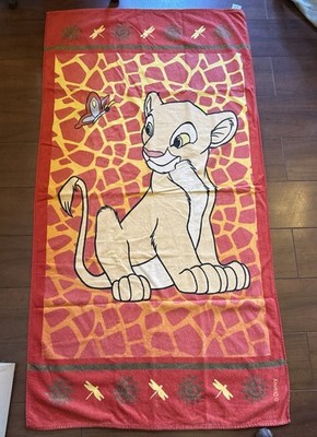 Disney Stores exklusives Strandtuch König der Löwen Simba Figur Neuheit 150 x 79 cm