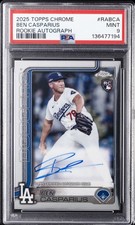 2025 TOPPS CHROME ROOKIE AUTO #RABCA BEN CASPARIUS ROOKIE RC PSA 9
