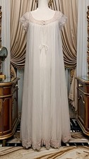 Vintage Claire Sandra Lucie Ann Swing Nylon Chiffon Lace Robe Nightgown S
