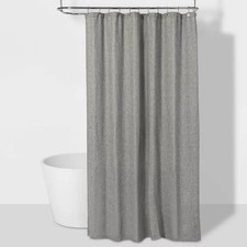 Waffle Weave Shower Curtain Gray- 72"x72"