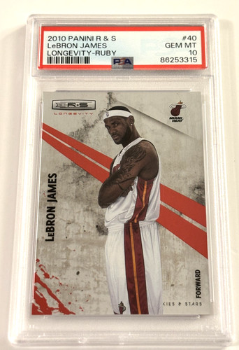 LeBron James 2010-11 R&S Longevity Ruby Card /250  PSA 10 GEM MINT