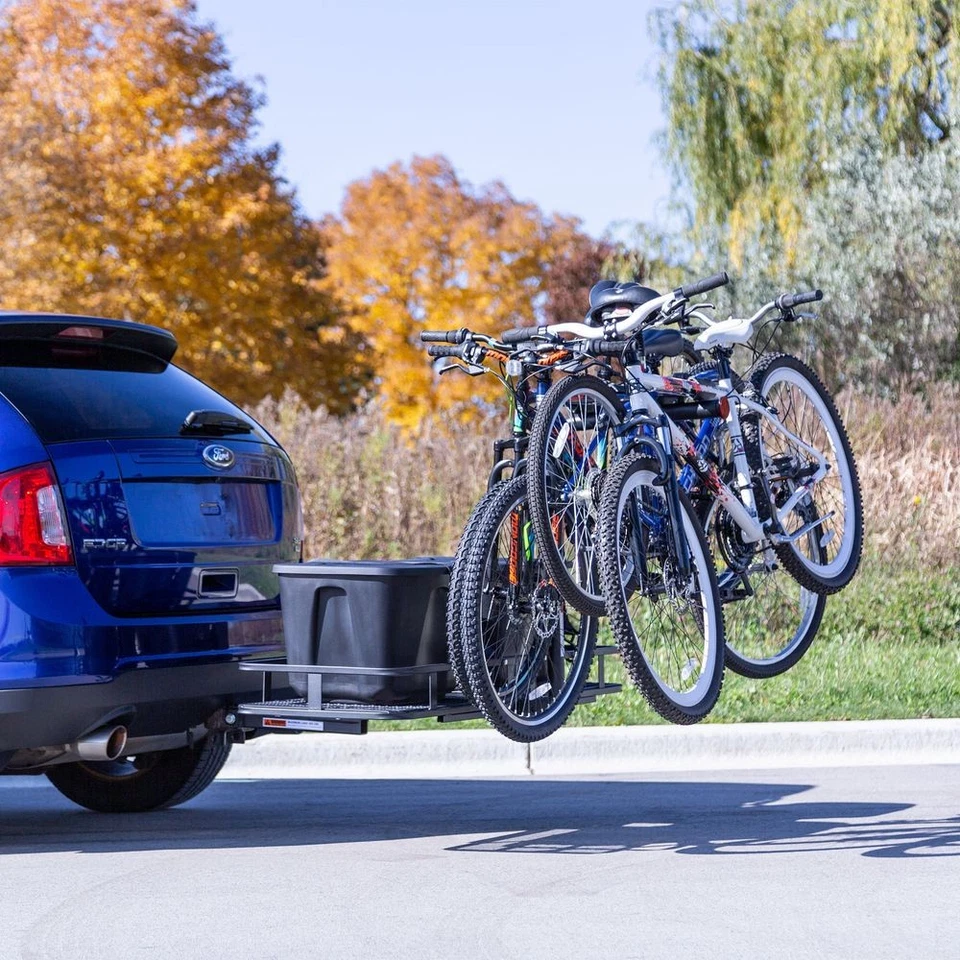 Elevate Outdoor BCCB-1169-4 Steel Basket Cargo Carrier with Bike Rack, Fits 4 B - Image 2 of 4