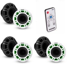 Kicker 3 48KMXL65 6.5" 4-Ohm RGB-LED KMXL Horn-Loaded Marine Coaxial Speake...