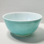 Vintage Pyrex 403 Turquoise Mixing Bowl 2.5 Qt Solid Blue USA Mid-Century Retro