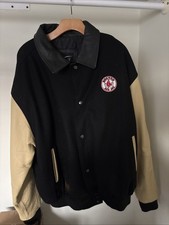 Boston Red Sox Men's Varsity Leather Jacket MLB Baseball Coat