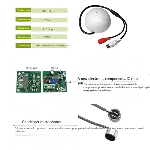 Mini microfono CCTV discreto che fornisce una chiara acquisizione del suono in qualsiasi impostazione - Foto 7 di 13