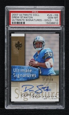 2007 Ultimate Collection Signatures Gold 27/50 Drew Stanton Rookie Auto RC 06bg