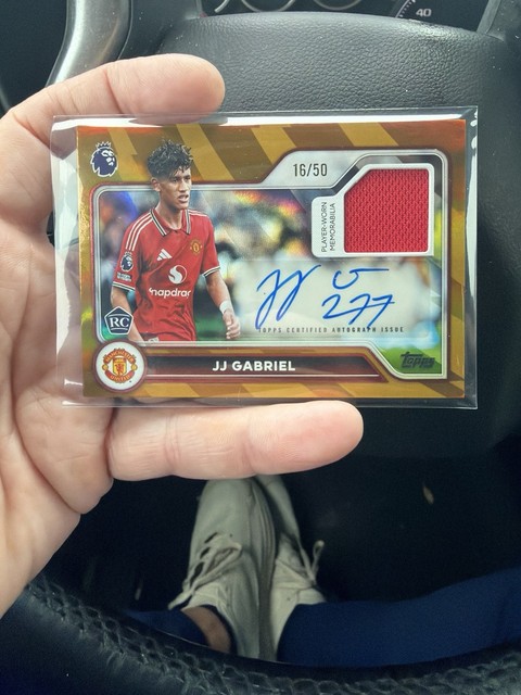 2026-27 TOPPS FLAGSHIP JJ GABRIEL AUTOGRAPH PLAYER WORN RELIC GOLD /50 RARE!!