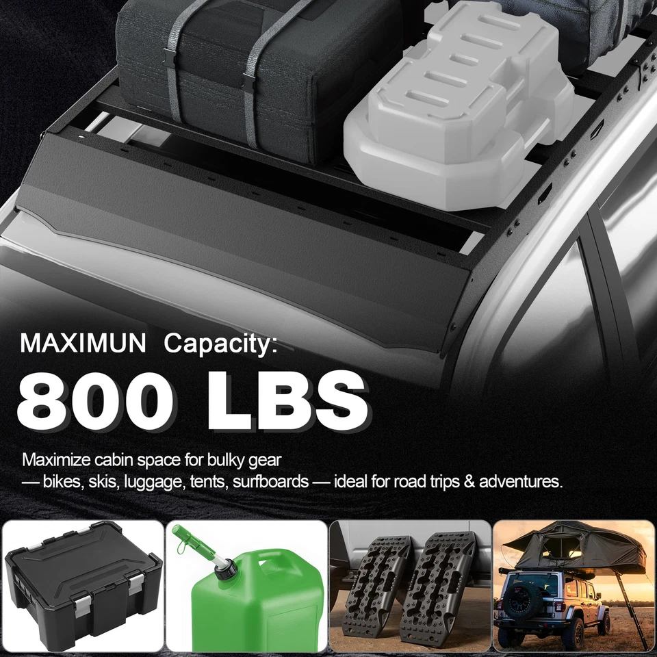 Portaequipajes de carga cesta techo rígido 800 lb para Lexus GX470 2003-2009 Foto 3 de 4