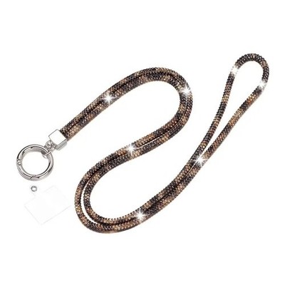 Glitter Crystal Rhinestone Phone Chain Strap Diamond Keychain Lanyard For Mobile