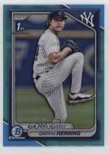2024 Bowman Draft Chrome Sky Blue Refractor Griffin Herring #BDC-173 09an