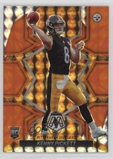 2022 Panini Mosaic Rookies Reactive Orange Mosaic Prizm Kenny Pickett #301 0u7