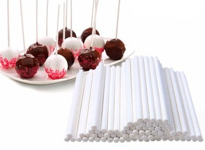 Lollipop Sticks,100 Stück Cake Pop Sticks 10 cm * 3,5 mm Lutscher Stäbchen au...
