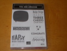 Stampin'Up YOU ARE AMAZING cling stamp set