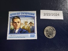 J. Edgar Hoover Law enforcer Director FBI 2017 Republique Centrafricaine Stamp