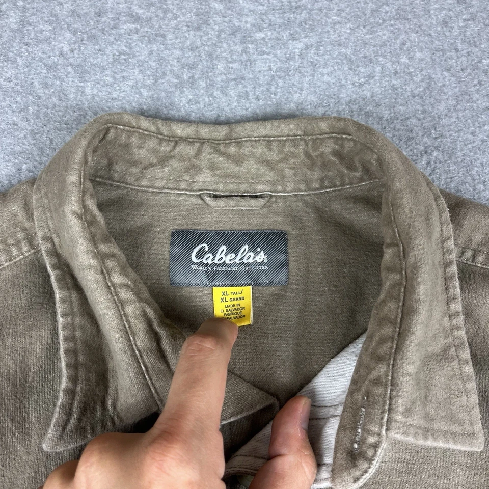 Cabelas Chamois Shirt Mens XLT Tall Brown Duck Hunting Labrador Deerskin Soft - Image 3 of 4