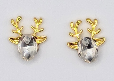 CQ. Pair Eyewear topper charms reindeer christmas gold rhinestone wanda ella etc
