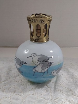 Ne'Qwa Art Sandpipers Fragrance Lamp Perfume Infuser Signed By Artist P. Brent