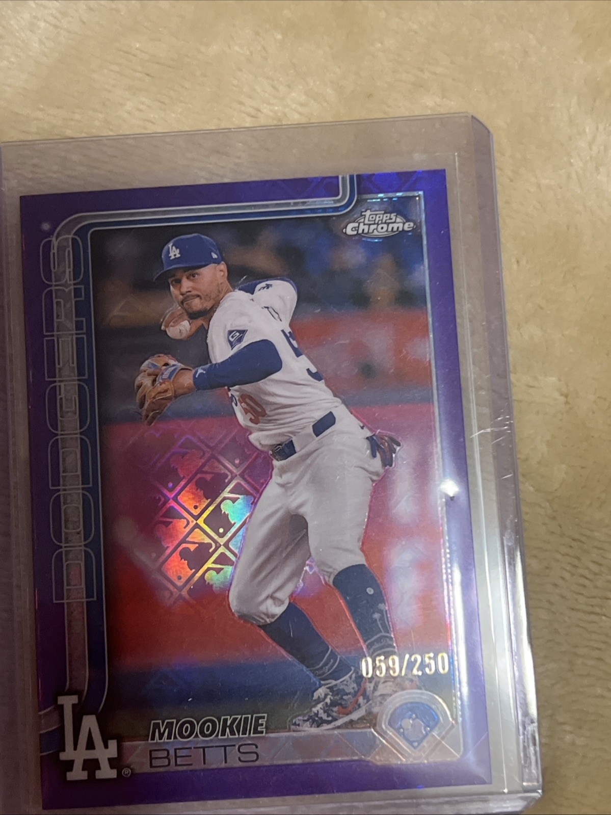 2025 Topps Chrome - Mookie Betts #50 Purple Refractor /250