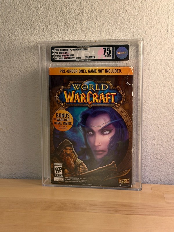 World of Warcraft 2004 Pre-Order Box VGA 75 Well of Eternity Novel Blizzard RARE
