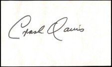 Crash Davis Autographed Signed 3x5 Index Card Philadelphia A's