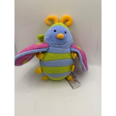 Gund Baby Butterfly Plush Rattle Crinkle Stroller Toy Blue Green Pink 45658