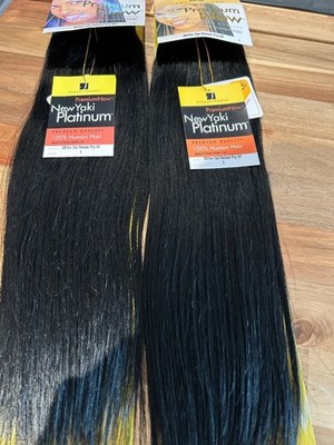 Sensationnel Premium Now 100% Echthaar Yaki Weave 16'' Farbe 1 lang gerade
