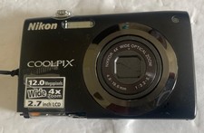 Nikon Coolpix S3000 Black 12MP 4x Digital Camera BATTERY INCLUDED PARTS READ