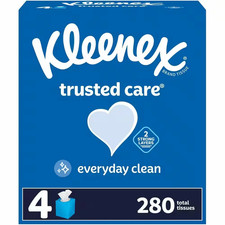 70-Count Trusted Care 2-Ply Facial Tissues 4-Pack 