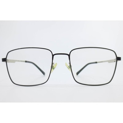 Perry Ellis PE464-1C Mens Rectangular Black Silver Metal Eyeglass Frames
