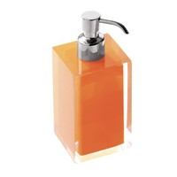 Gedy Auckland Badezimmer-Seifenspender, Orange, MaßE: 16,2 X 7 X 7 Cm,