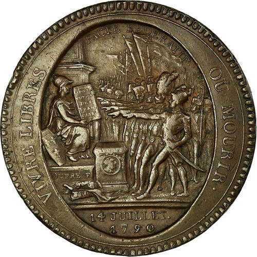 [#458479] Munten, Frankrijk, 5 Sols, 1792, Birmingham, ZF, Bronze, KM:Tn31, Bran - Afbeelding 1 van 2