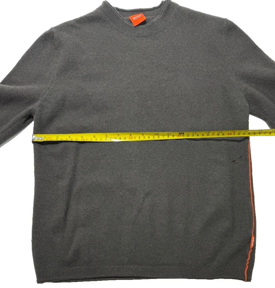 Hugo Boss Mens Grey Wool Knit Sweater Crewneck L - Image 4 of 4