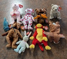 Ty Beanie Babies Attic Treasures Lot of 9 - With Tags 1993 Thru 2004