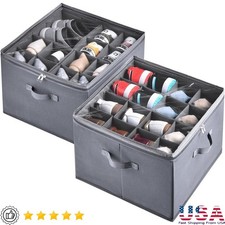 2 Pk Shoe Organizer for Closet Adjustable Dividers Shoe Storage up to 32 Pairs
