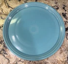Homer Laughlin Turquoise Fiestaware 15” Round Chop Plate/serving Platter EUC