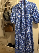 Damen-Sommerkleid Schwarz-Weiß Gemustert Gr�...