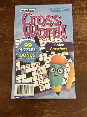 Cross Word! by Take-A-Break- 99+ Puzzles! + Bonus Word Scrambles-Solve Anywhere!